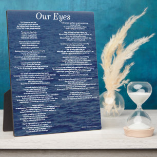 Onze ogen Liefdesgedicht Oceaangolven Fotoplaat