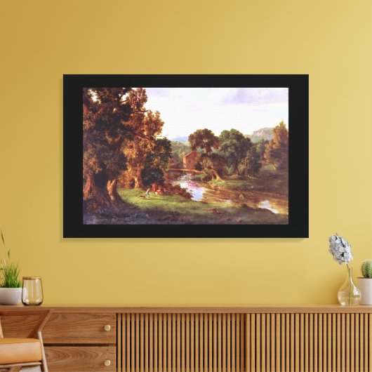Onze oude molen', George Innes_Landschappen Canvas Afdruk (Insitu (Woonkamer))