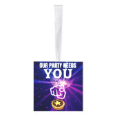 Onze partij heeft je nodig - gehakt taarten kubus ornament (Rechts)