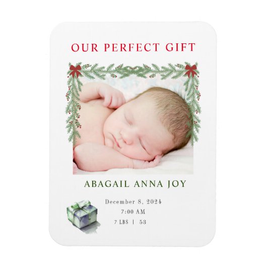 Onze Perfecte Gift Baby Aankondiging Magneet (Verticaal)