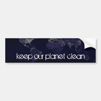 onze planeet schoon houden bumpersticker