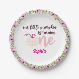onze pompoen draaien een Herfst herfst Papieren Bordje