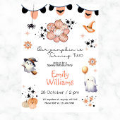 Onze pompoen meisjes Halloween verjaardag elk jaar Kaart