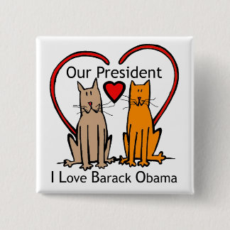 ONZE PRESIDENT VIERKANTE BUTTON 5,1 CM