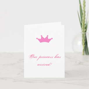 Onze prinses is gearriveerd! aankondiging