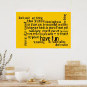 Onze regels voor schoolklaslokaal poster (Keuken)
