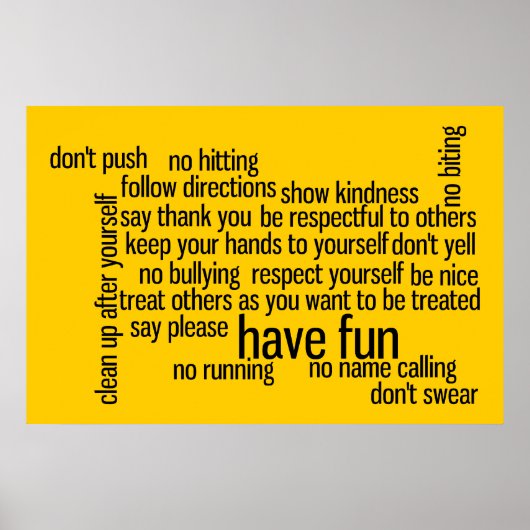 Onze regels voor schoolklaslokaal poster (Voorkant)