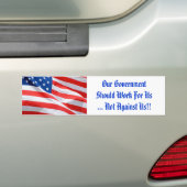 Onze regering moet voor ons werken bumpersticker (Op auto)