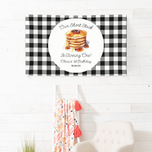 Onze Short Stack Pannenkoeken Ontbijt Verjaardagsf Spandoek (Insitu)