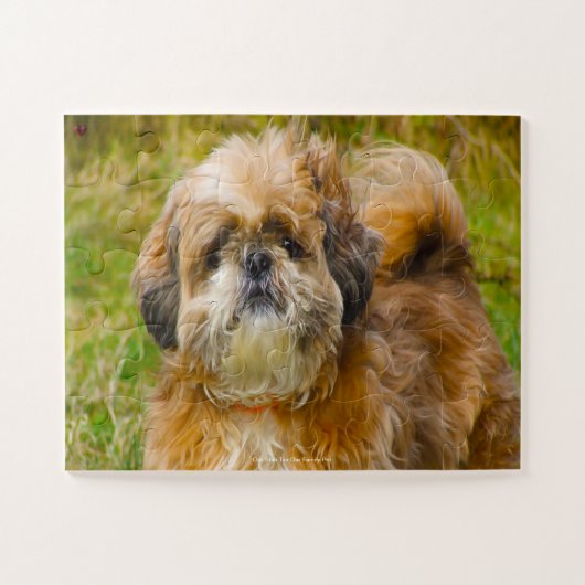 Onze sjiih Tzu ons familiegezelschap Legpuzzel (Horizontaal)