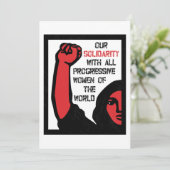 Onze Solidariteit Met Alle Progressieve Vrouwen Kaart (Staand voorkant)