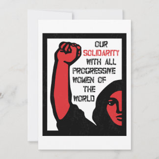 Onze Solidariteit Met Alle Progressieve Vrouwen Kaart