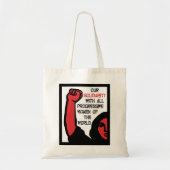 Onze solidariteit met alle progressieve vrouwen tote bag (Voorkant)