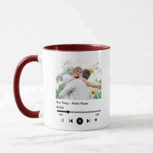 Onze Song Custom 2 Foto's Mok - Romantische Muziek