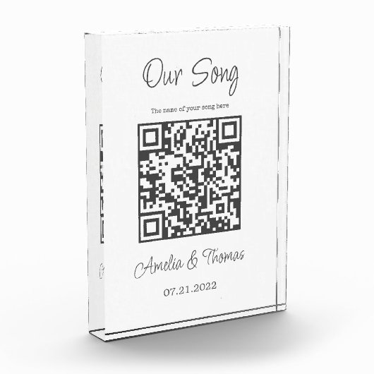 Onze Song Custom QR Code | Verlanglijstje Fotoblokken (Links)