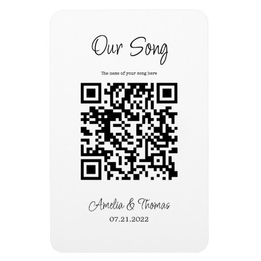 Onze Song QR-code | Gepersonaliseerde sleutel Magneet (Verticaal)