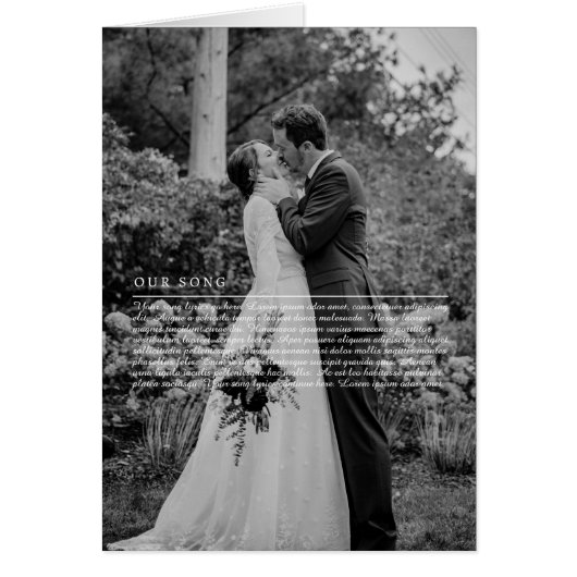 Onze songteksten Wedding Jubileum Wenskaart (Voorkant)