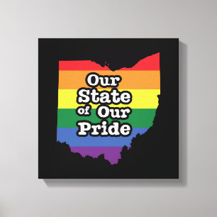 Onze staat van onze trots Ohio Canvas Afdruk