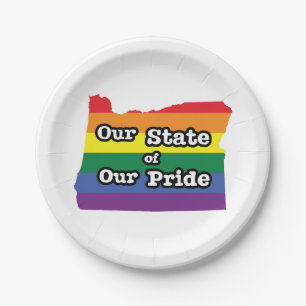 Onze staat van onze trots Oregon Papieren Bordje