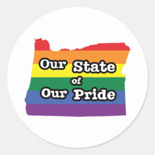 Onze staat van onze trots   Oregon Ronde Sticker