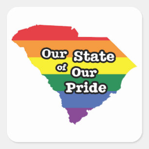 Onze staat van onze trots   South Carolina Vierkante Sticker