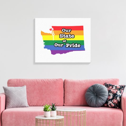 Onze staat van onze trots | Washington Canvas Afdruk (Insitu (Woonkamer))