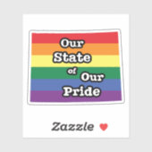 Onze staat van onze trots | Wyoming Sticker (Vel)