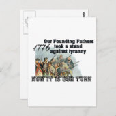 Onze stichtende vaders tegen tirannie briefkaart (Voorkant / Achterkant)