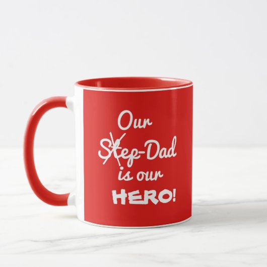 Onze stiefvader is onze held Cool Coffee Mok (Links)
