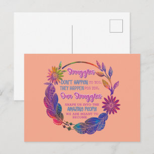 Onze Strijd Vormt Ons Tot De Geweldige Mensen Briefkaart