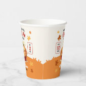 Onze Sweet Little Cutie Pie Herfst Baby shower Papieren Bekers (Rechts)