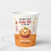 Onze Sweet Little Cutie Pie Herfst Baby shower Papieren Bekers (Voorkant)