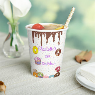 Onze Sweet One" Donut Verjaardagsfeestje Papieren Bekers