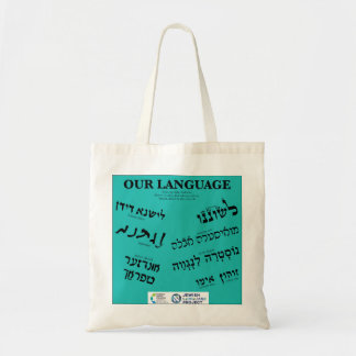 "Onze Taal" Teal Tote Bag