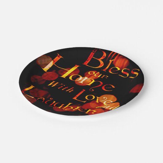 Onze thuis zonder liefde en lachen papieren bordje (Gekanteld)