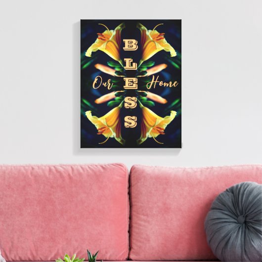Onze thuisLily Flower Abstract Canvas Afdruk (Insitu (Woonkamer))