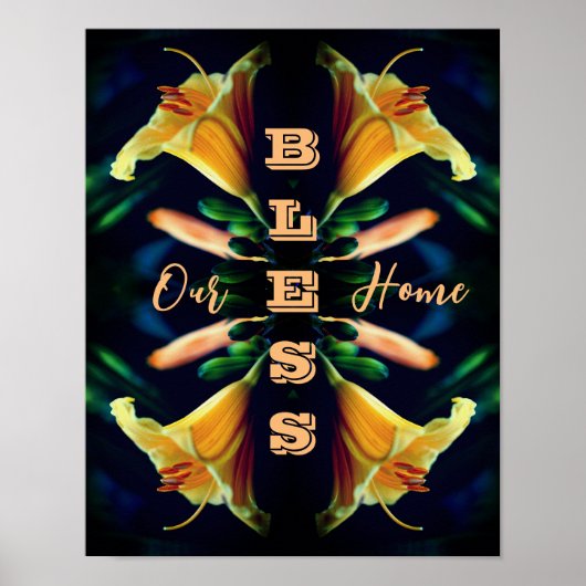 Onze thuisLily Flower Abstract Poster (Voorkant)