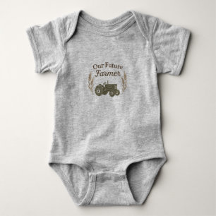 Onze toekomstige boer   Rustiek Boerderij Baby Bod Romper