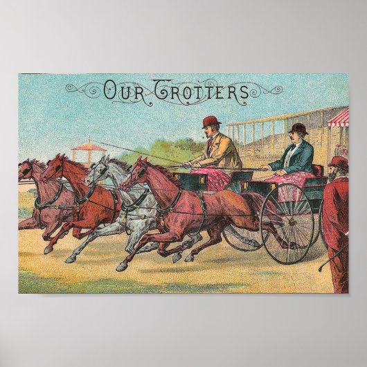 Onze Trotters paardenraces Poster (Voorkant)