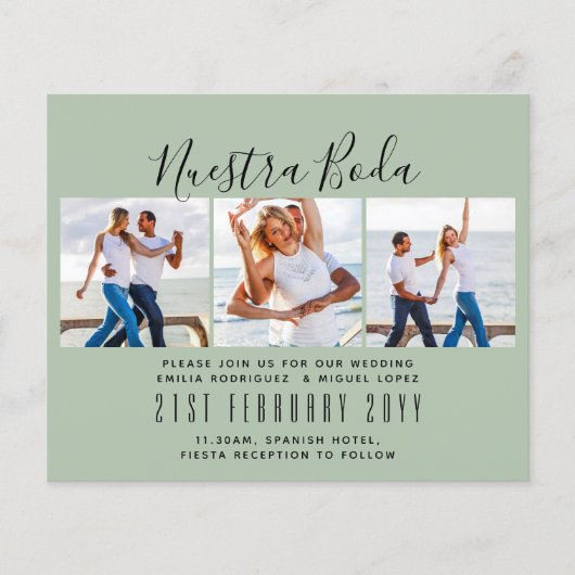 Onze Trouw Foto Collage Trouw UITNODIGING (Voorkant)