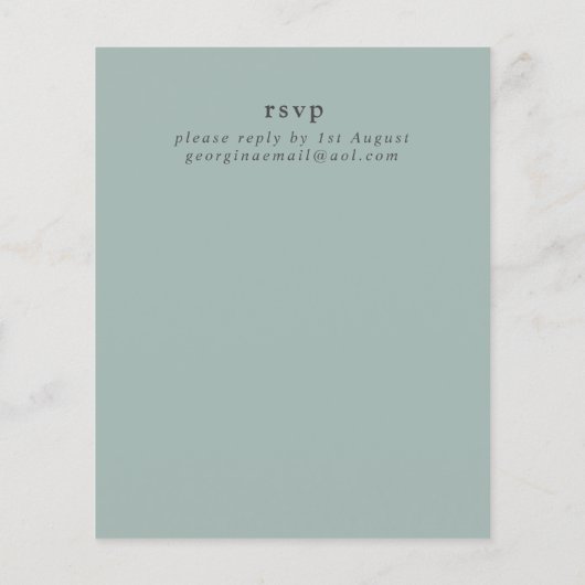 Onze Trouw Uitnodiging - Eucalyptus Modern (Achterkant)