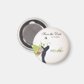 Onze trouwdag - bruid & bruidegom Save the Date Magneet (Voorkant / Achterkant)