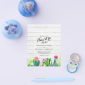 Onze Trouwdag CACTI Feest Spaanse Trouw Uitnodigin Flyer (Enkel)