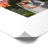 Onze Trouwdag Script Foto Collage  Poster (Hoek)