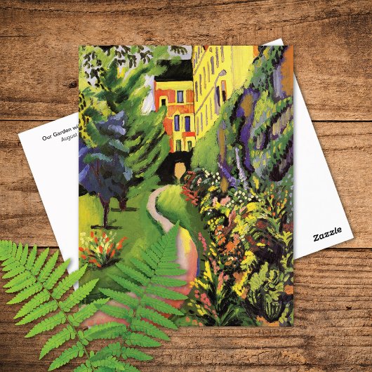 Onze tuin Bloemen Bedden August Macke Briefkaart