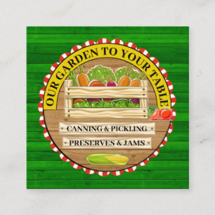 ONZE TUIN NAAR UW TAFELVIERKANT VISITEKAARTJE