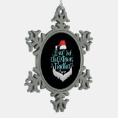 Onze tweede Kerstmis samen met een paar kerels. Tin Sneeuwvlok Ornament (Links)