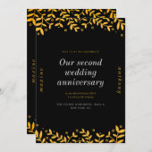 Onze tweede trouwdag save the date (Voorkant / Achterkant)