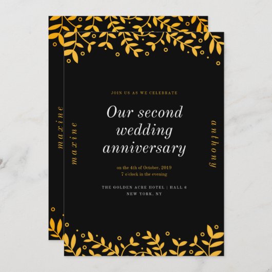 Onze tweede trouwdag save the date (Voorkant / Achterkant)