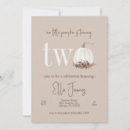 Onze tweede uitnodiging voor een kleine pompoen